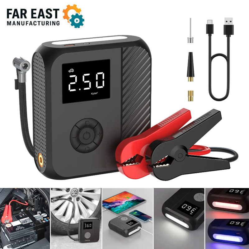 Jumpstarter met luchtcompressor